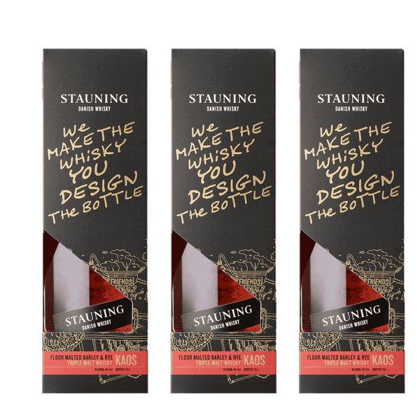 Unik Whiskyoplevelse: 3 x Stauning KAOS Design Edition – Begrænset Tilbud